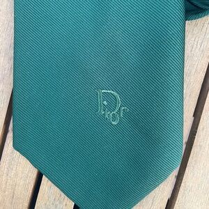 Vintage Christian Dior Neck Tie hunter Green